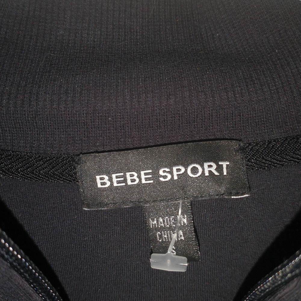 Bebe Jacket Half Sequence Zip Up Front - image 6